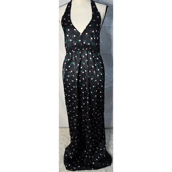 slim fit dress slacks Soft Tides Halter Mini Dress Pink Polka Dot main image 0